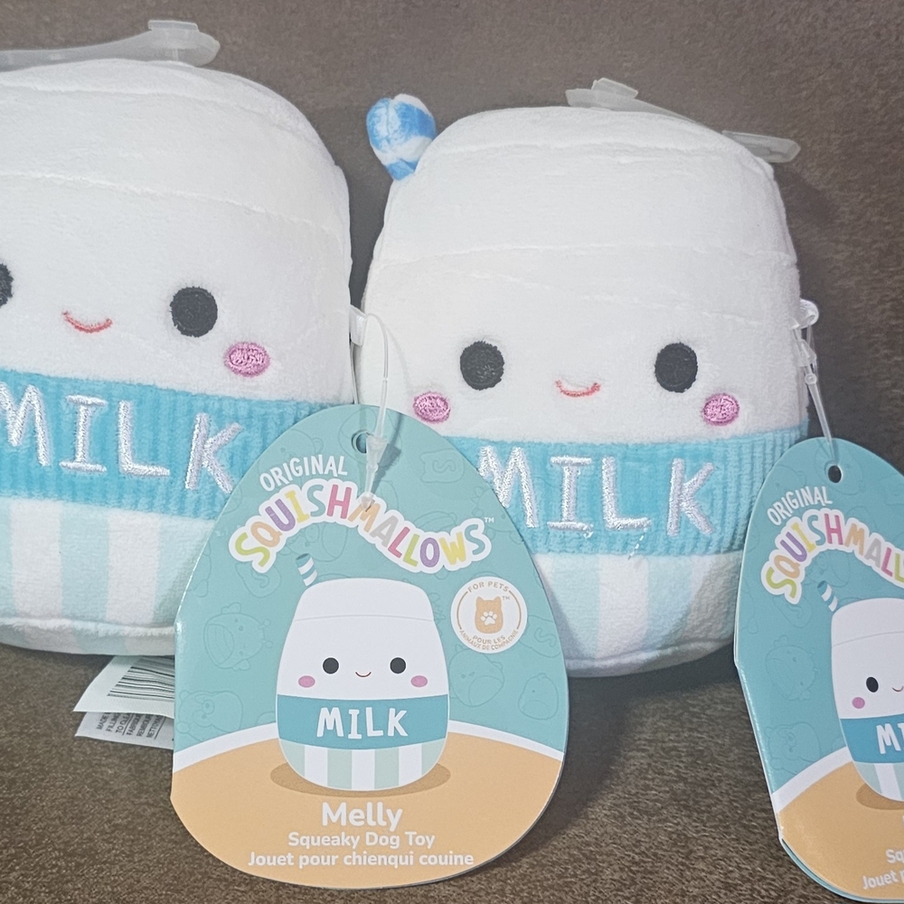 Squishmallows Melly Milk Carton Toy - Blue and White